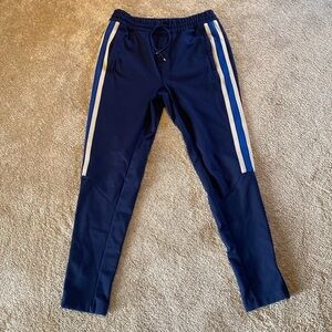 Wilson Athletic Fit Modal Nylon Grand Slam Joggers Hvy Knit Navy Zip Leg Ankle S